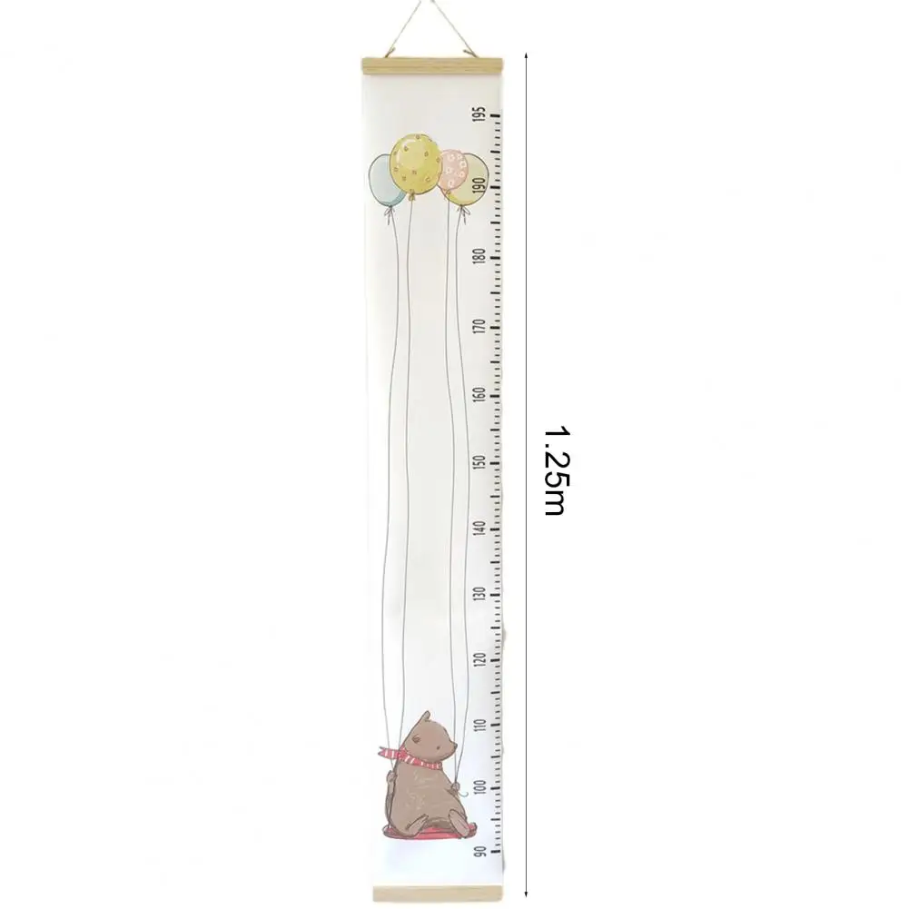 Regla de altura para beb&eacute;, patr&oacute;n de dibujos animados sin olor, tela extra&iacute;ble, Medici&oacute;n del crecimiento de los ni&ntilde;os, tabla de altura Ornamental para beb&eacute;s, decoraci&oacute;n del hogar-1