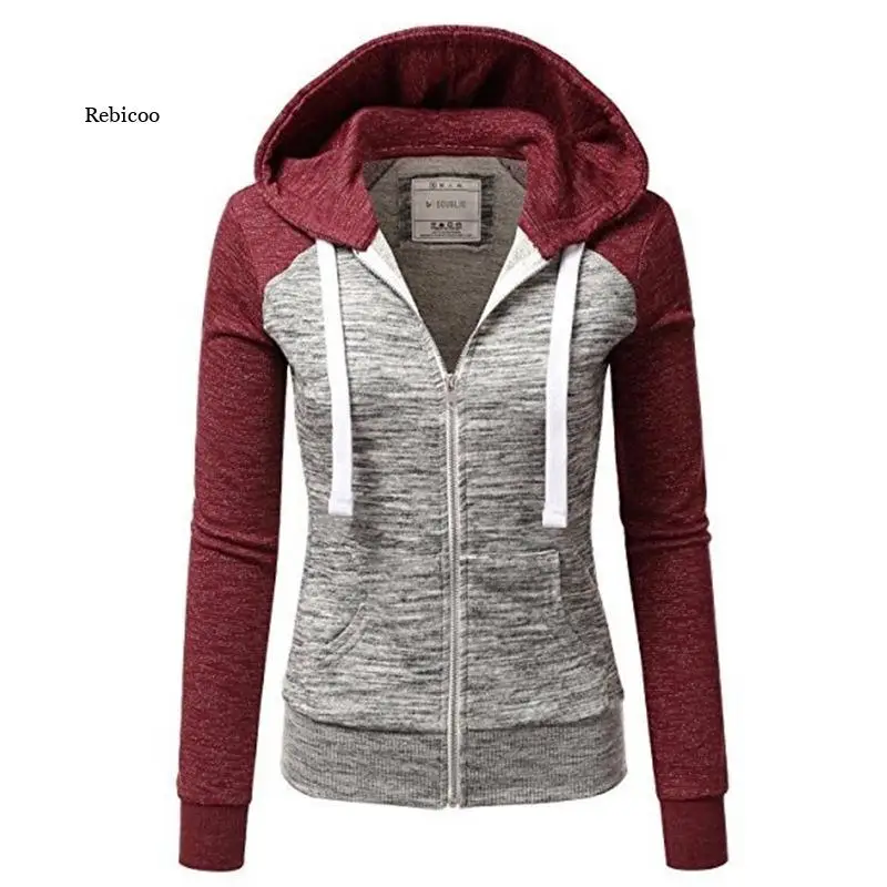 

Women Spring Zipper Warm Fashion Hoodies Long Sleeve Hoodies Jackets Hoody Jumper Overcoat Outwear Female Sweatshirts