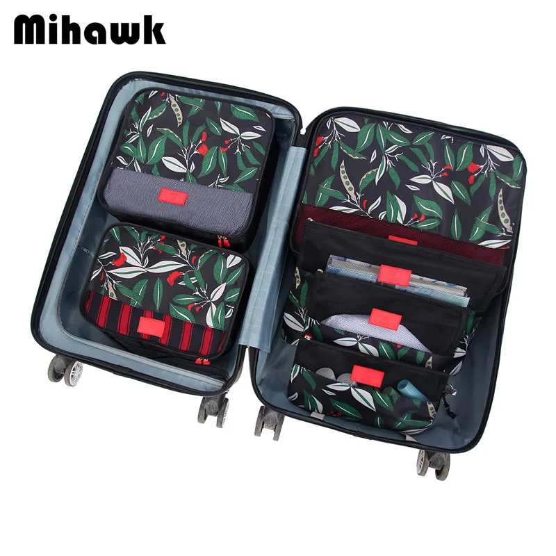 Mihawk 6 шт./компл. Упаковка Куб дорожные сумки Портативный большой Ёмкость Костюмы сортировки Органайзер Чемодан аксессуары домашних животных код