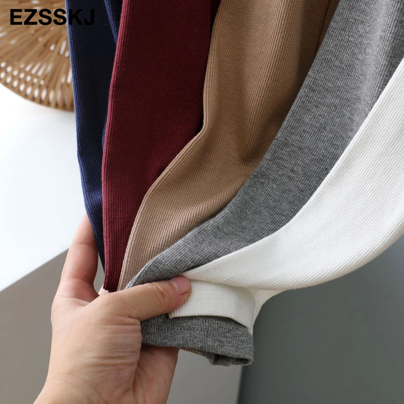 

autumn winter bottom cotton long sleeve o-neck T Shirt Women long Sleeve casual basic T shirt solid Color Tee top Female top