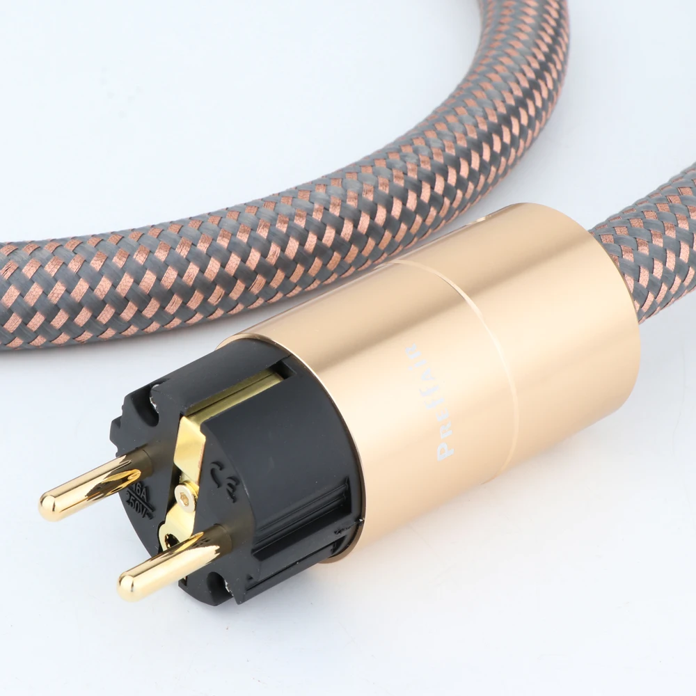 HI End HIFI сетевой кабель переменного тока Европейская линия питания Schuko шнур