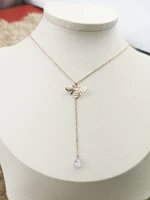 bee 2020 fashion popular electrocardiogram pendant necklace women love shape necklace pendant jewelry steel accessories