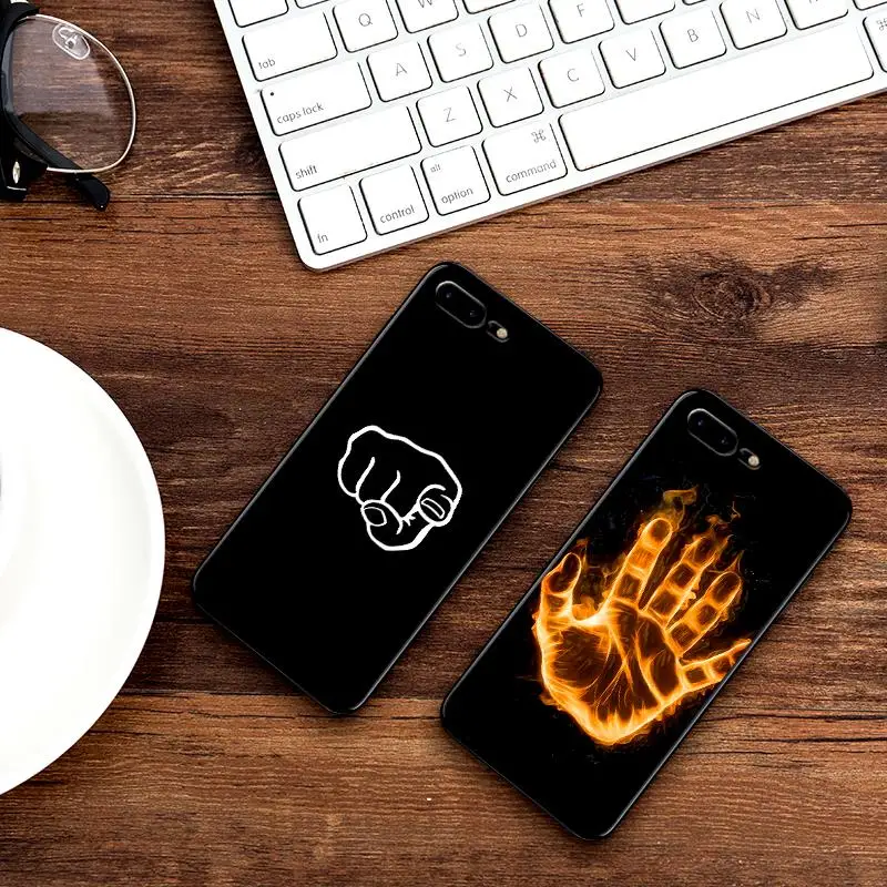Чехол для iPhone 6 6S plus чехол роскошный черный 5 5S SE 7 8 Plus X XS Max XR средний палец |