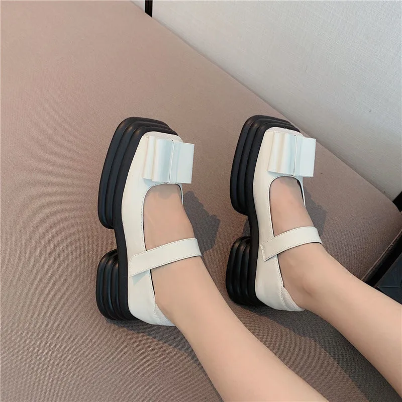 

Japanese retro bow Mary Jane shoes Lolita shoes cute loli platform shoes Gothic cosplay shoes