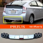 Автомобильный задний бампер Prius 09-15 из АБС-пластика, серебристыйчерный, задний диффузор, спойлер для TOYOTA Prius 2009-2015 хэтчбек
