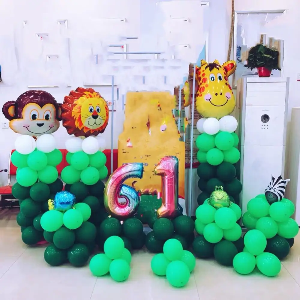 Фольгированный воздушный шар 18 дюймов мультяшный лиса бегемот тигр медведь Лев