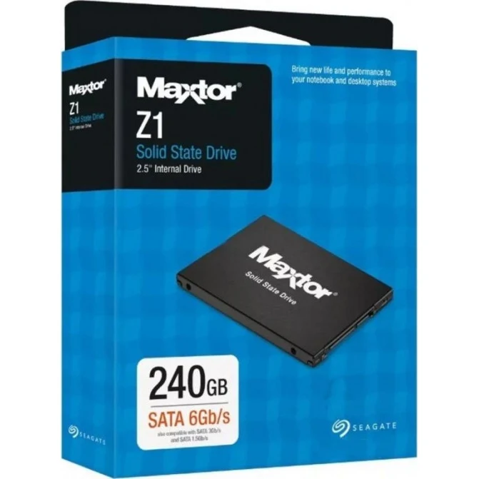 Твердотельный накопитель Seagate Maxtor Z1 YA240VC1A001 SSD 2.5" 240GB SATA-III чтение: 540 Мб/сек