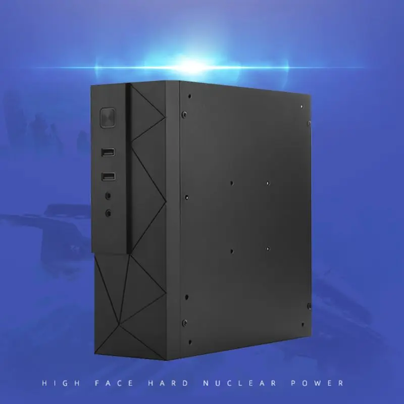 JX01 SECC Mini ITX шасси для HTPC Usb2.0 чехол игрового компьютера настольный ПК черный