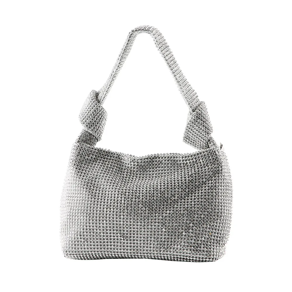

Evening Imitation Bags for Women Rhinestone Evening Party Clutch Ladies Silver Shoulder Crossbody Bag Luxury Designer Handbags