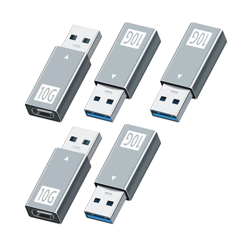

USB 3,0 штекер для USB 3.1 Type-C Женский 10 Гбит/с металлический адаптер для подсветки зарядки и передачи данных 5 в @ 3A поддерживает быструю зарядку