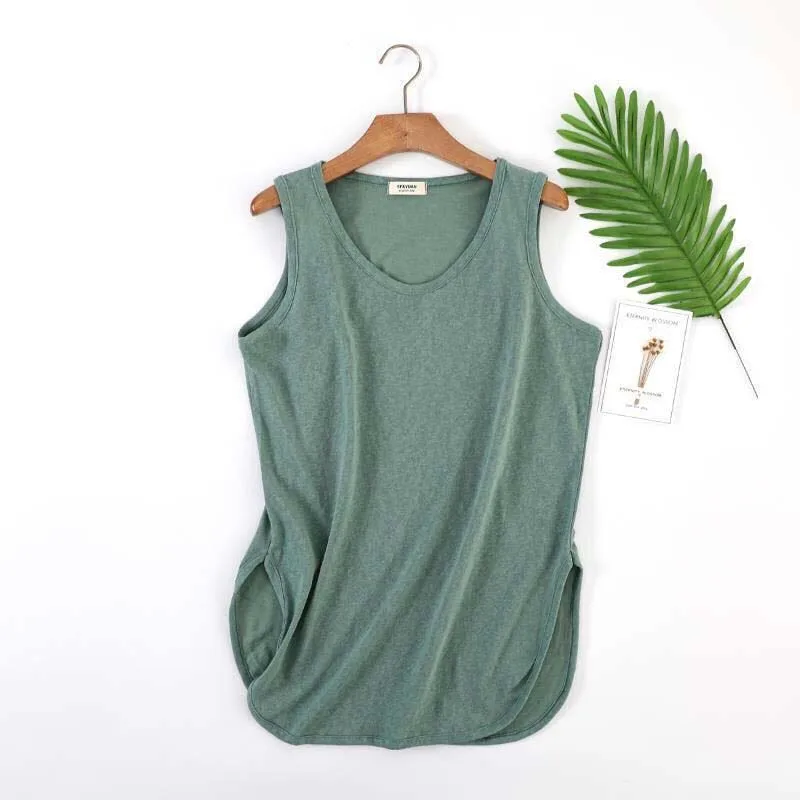 

Spring Summer Women Tank Tops 2020 Fashion O-neck Sleeveless Lady Bustier top W808