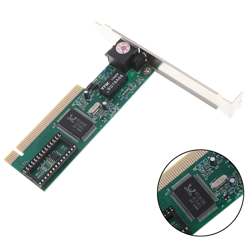 1 шт. PCI RTL8139D 10/100M 10/100 Мбит/с RJ45 Ethernet Сетевая Lan-карта сетевая PCI-карта | Компьютеры и