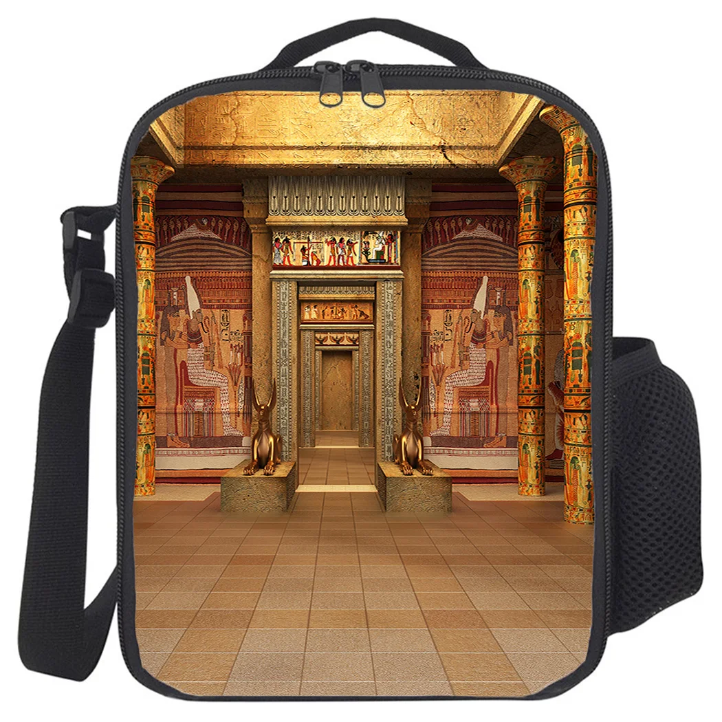 Новые сумки для ланча Египетский Древний Золотой дворец путешествий на открытом