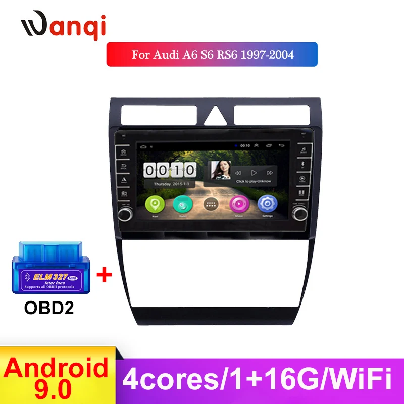 9 дюймовая ручка стерео Android GPS навигация автомобильное радио для Audi A6 S6 RS6 1997 2004 WIFI