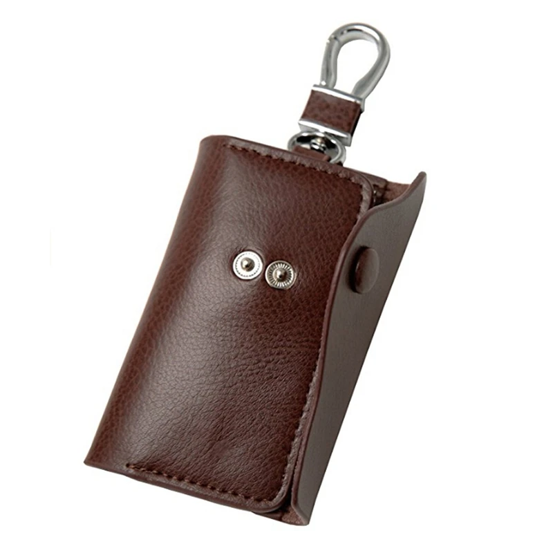 Genuine Leather Keychain Men Women Key Holder Organizer Pouch Cow Split Car Wallet Housekeeper Case Mini Card Bag | Багаж и сумки