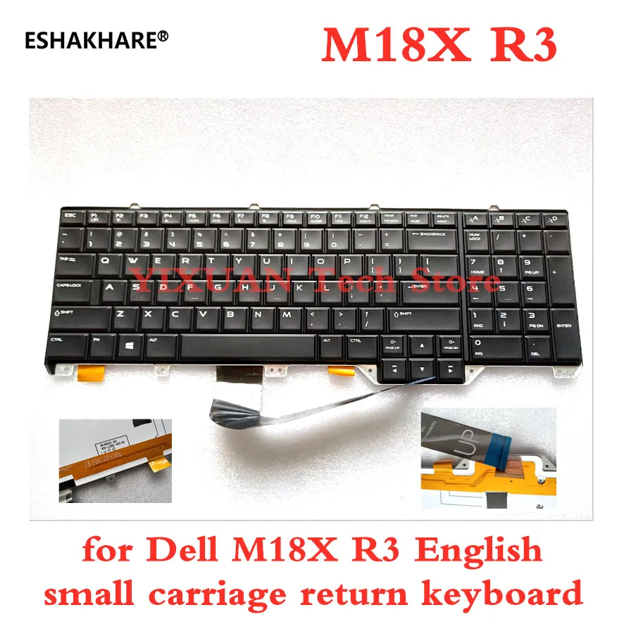 M18X Клавиатура для ноутбука DELL Alienware R3 0M8MH8 M8MH8 PK130UJ1B00 NSK-LC0BC английский США черный с