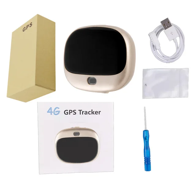 gold no box Gps трекер RF-V43 устройство слежения для домашних животных Отслеживание в реальном времени 4GLTE+ 3GWCDMA+ 2G GSM IP67waterpoof gps и wifi забор двойной уход - Цвет: gold no box