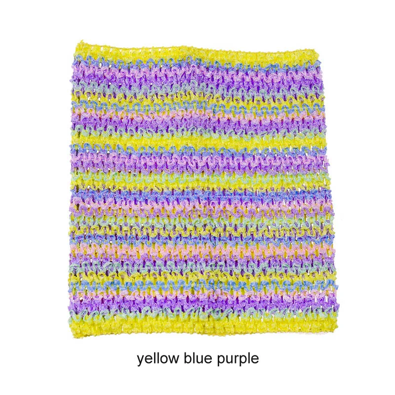 yellow blue purple 20x23 см, топы без пятки, детское платье-пачка с обмоткой на груди, товары для рукоделия, 9 дюймов, эластичное вязаное крючком, вязанное крючком сырье, аксессуары - Цвет: yellow blue purple