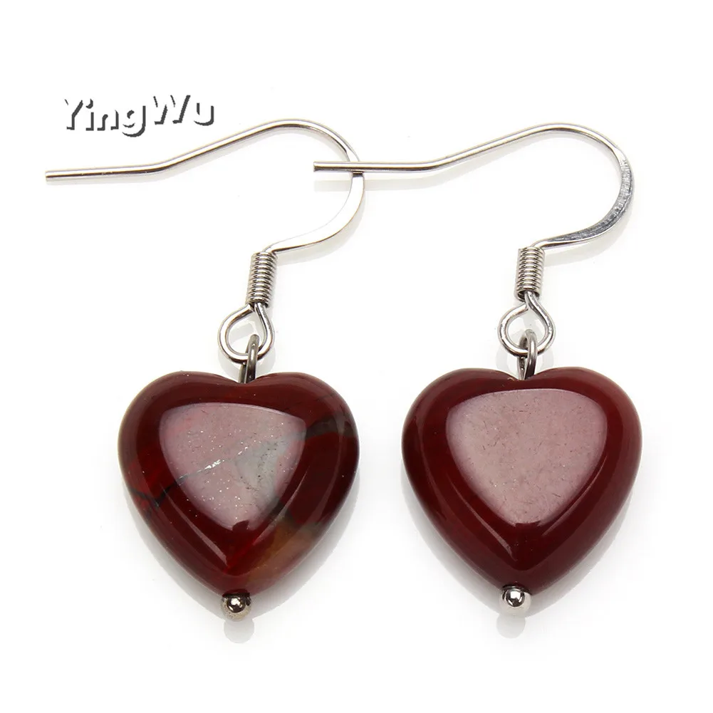 Женские серьги-подвески с сердечком Yingwu свисающие серьги из нержавеющей стали