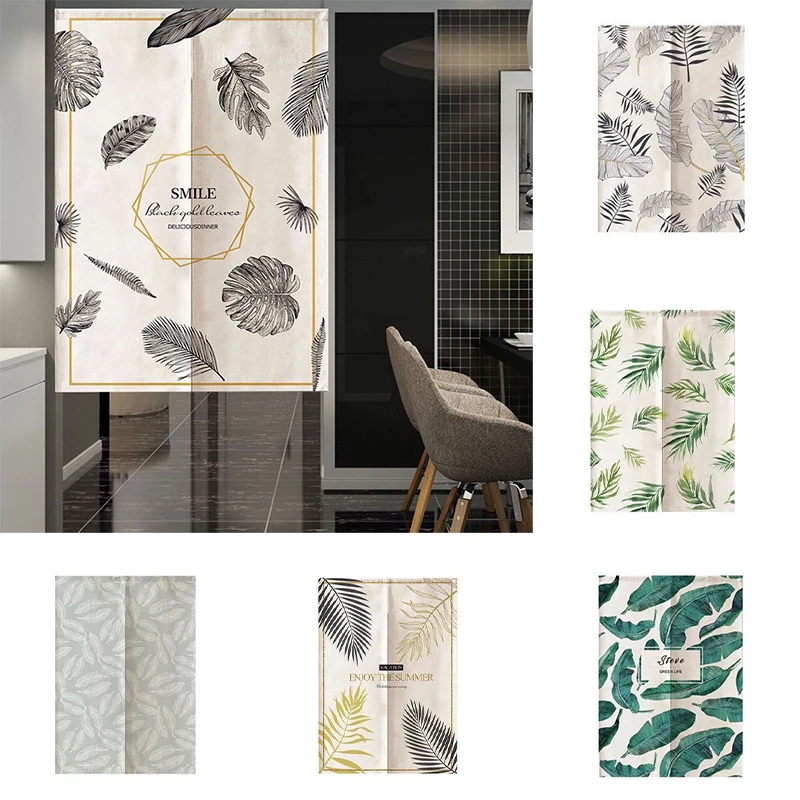 

Simple Bedroom Kitchen Partition Curtain Shower Toilet Blackout Curtain Half Panel Geomantic Curtain