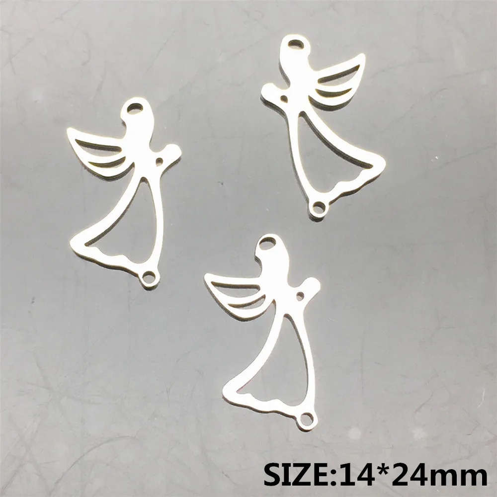 Разъемы из нержавеющей стали 10 шт. яркие серебряные Волшебные Ангел Мадонна Шарм