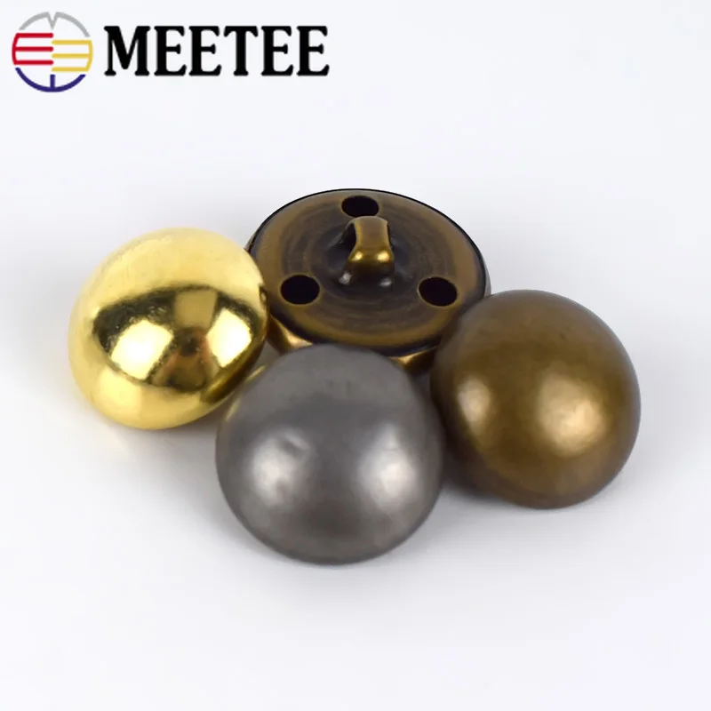 Meetee 30 шт 15-28 мм винтажная медная металлическая Грибная хвостовичная пуговица DIY