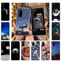 astronaut night sky moon tpu phone case for samsung galaxy s20 fe s21 ultra 5g s10 lite s10e s8 s9 plus s7 silicone soft cover