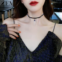 zemo star choker necklaces pendant women alloy gold chains necklace sexy party jewelry female s accessory collares de moda 2019