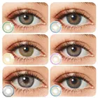 Контактные линзы для глаз, зеленые, синие, фиолетовые контактные линзы, ежегодные контакты для глаз с цветными контактными линзами ed