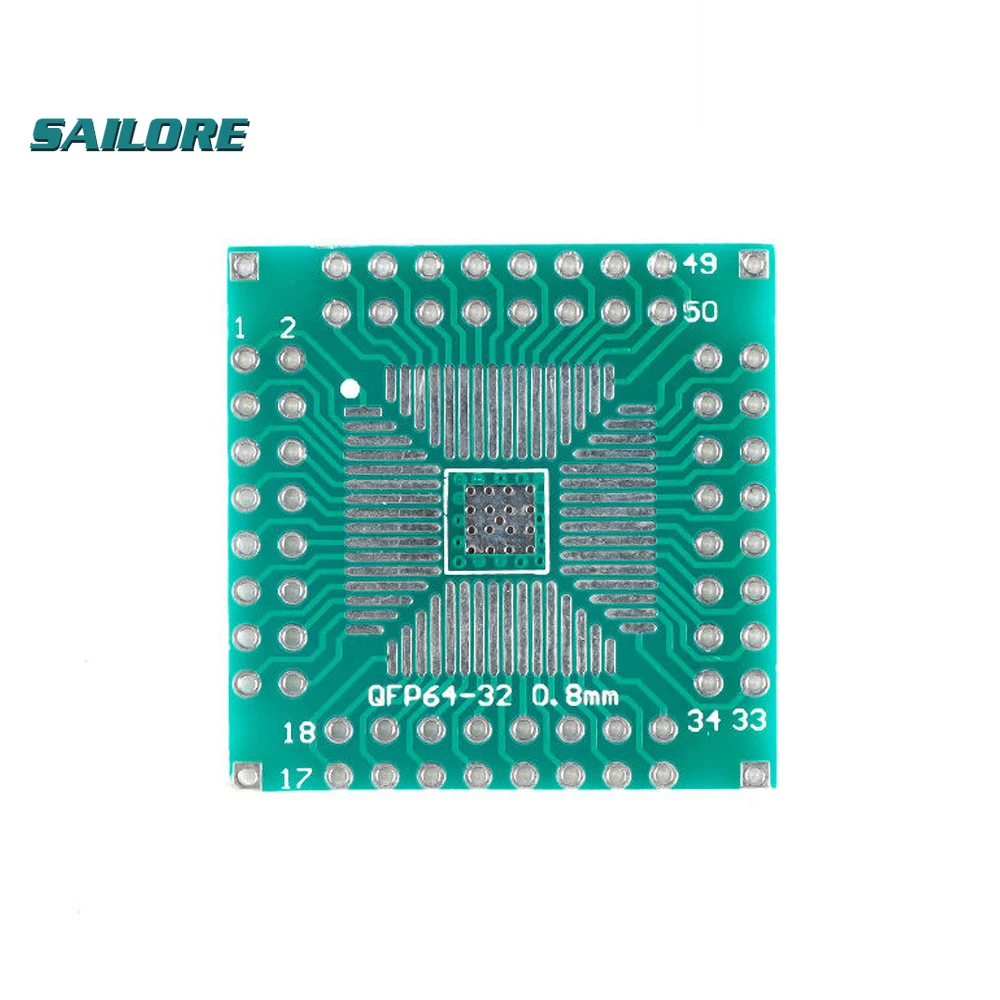

5 шт. QFP 32 40 48 56 64 Адаптер платы передачи печатная плата SMT SMD К DIP40 DIP32 DIP64 DIP Pin IC тестовая пластина 0,5 мм 0,8 мм шаг