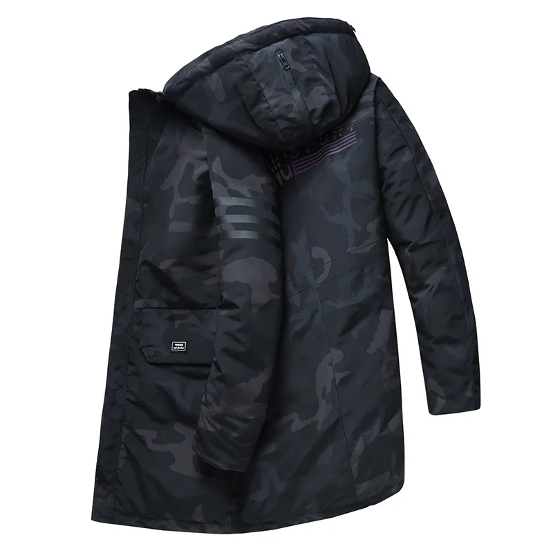 Новое поступление модная зимняя очень большая длинная стеганая хлопковая куртка