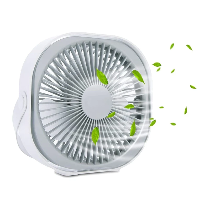 

Desktop Fan, 4000Mah Rechargeable Built-In Battery, With Hand Strap, USB Power Supply And 3-Speed Portable Silent Fan