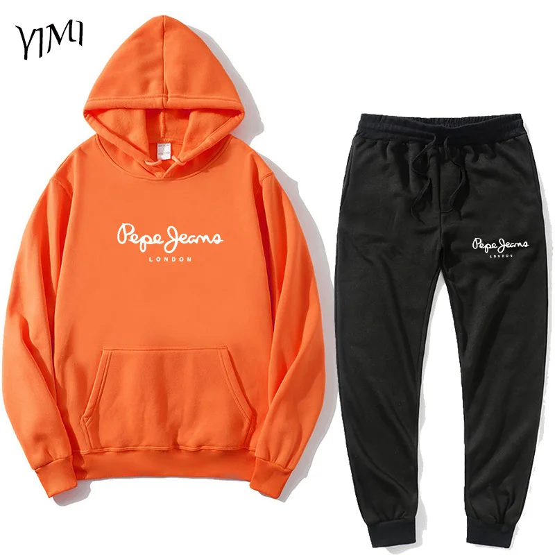 

Men's wool suit sweatshirt suit sportswear winter men's hoodie men rap letters the same paragraph jogger brand fashion casual pu
