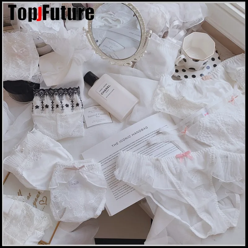 [Белое кружево] нижнее белье женское кружевное сексуальное летнее тонкое