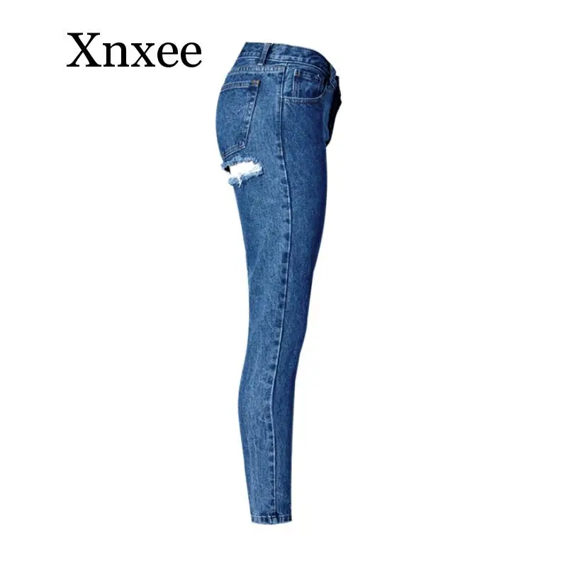 Ass Hole Butt Ripped Jeans For Women Butt Lift Highwaist Jeans Woman Mom Oversized Jeans  Skinny High Waisted Jeans