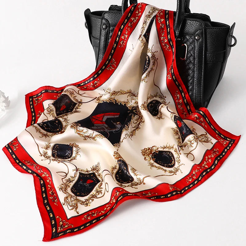 Женский квадратный шелковый шарф 53 см платок из натурального шелка 2019|Женские