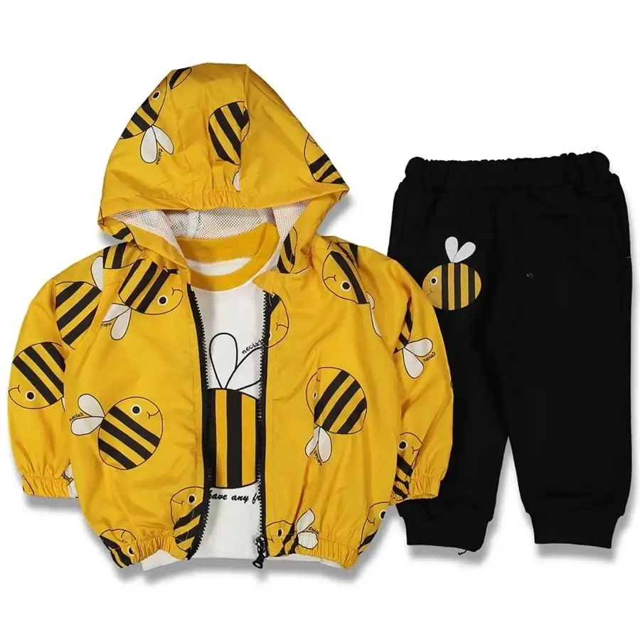 

Yellow Hooded 3'l Male Baby Raincoat Suit