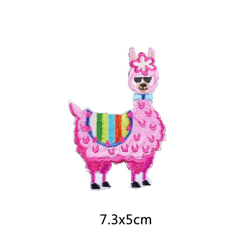 Альпака патч железо на патчи для одежды мультфильм милое симпатичное животное