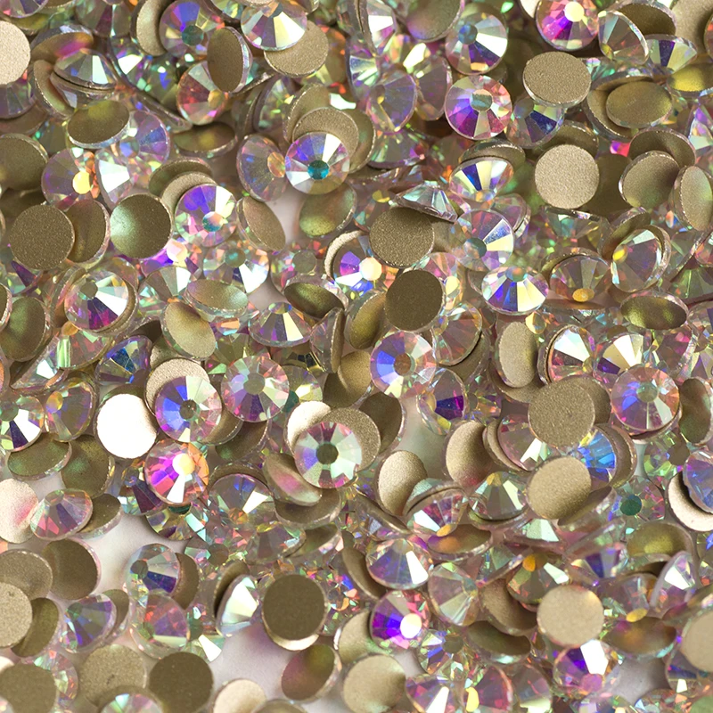 Стразы для дизайна ногтей YANRUO Mix AB стразы на плоской подошве ногтей|crystal stone|non hotnon