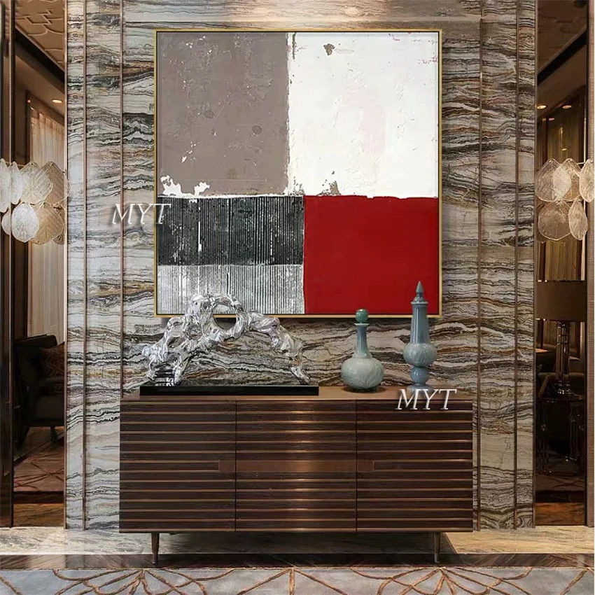 

100% Hand-painted Unframed Abstract Dark Color Oil Painting Canvas Picture Wall Decoration Hanging Art For Hotel Wall Decor