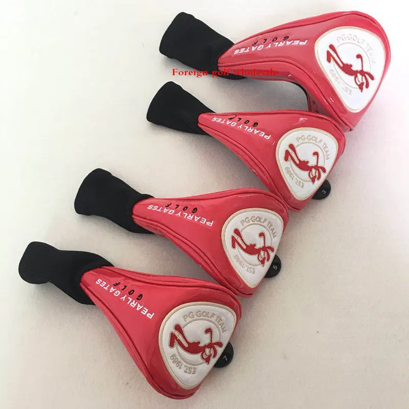 Red white Гибридные Чехлы для головы Golf UT из искусственной кожи, 2 цвета, чехол для водителя - Цвет: Red white
