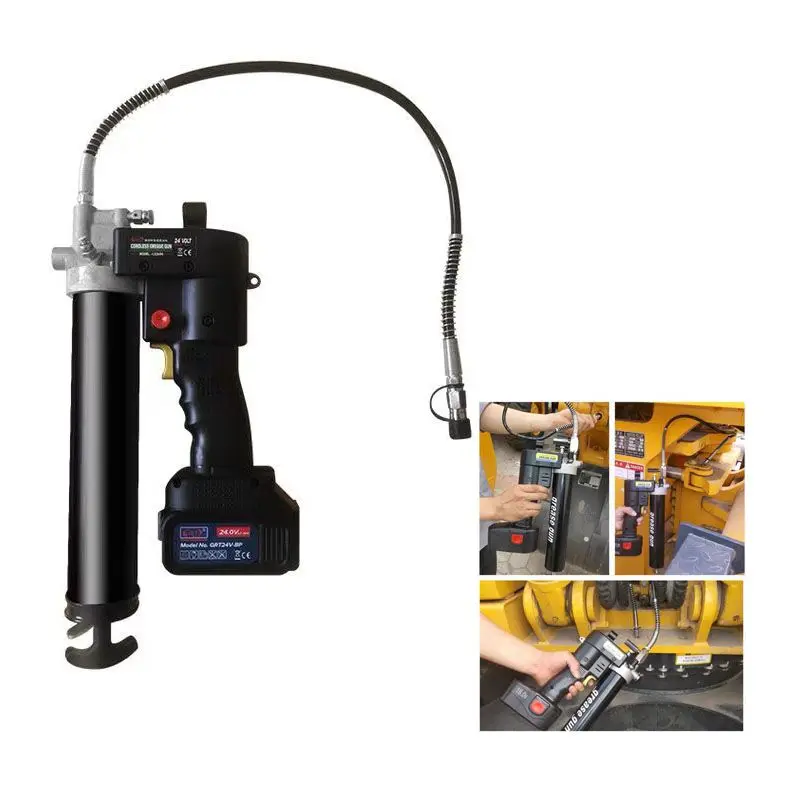 21V Portable Electric Grease Gun 10000PSI Oil-Filling Tool with Digital Lock Button Fully Automatic Syringe Oil Grease gun