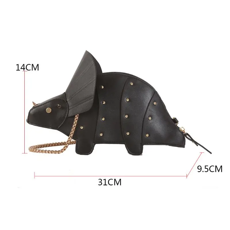 Модная женская сумка через плечо из искусственной кожи в форме динозавра с