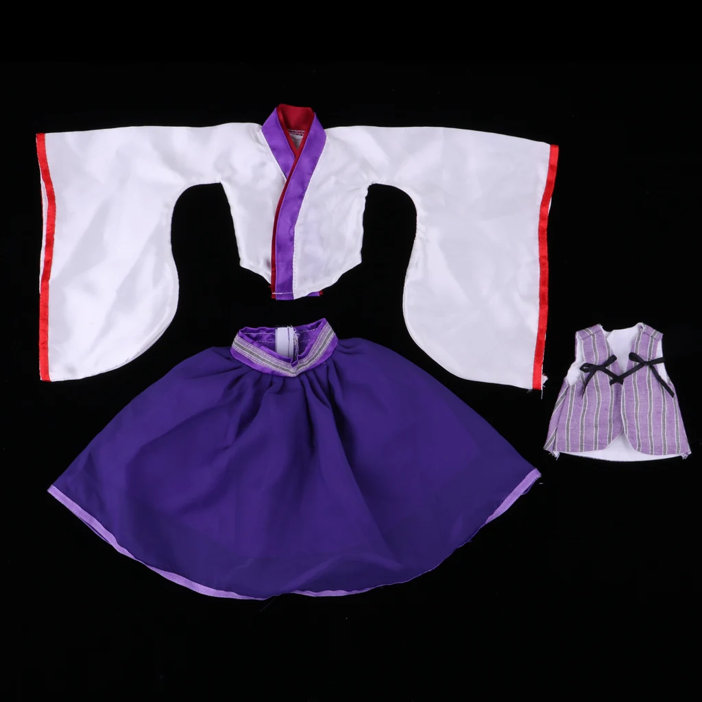 

Adorable Japan Kimono Outfits Set Tops Coat Skirt Vest For 1/3 BJD Fashion Girl Doll Cosplay Party Clothing