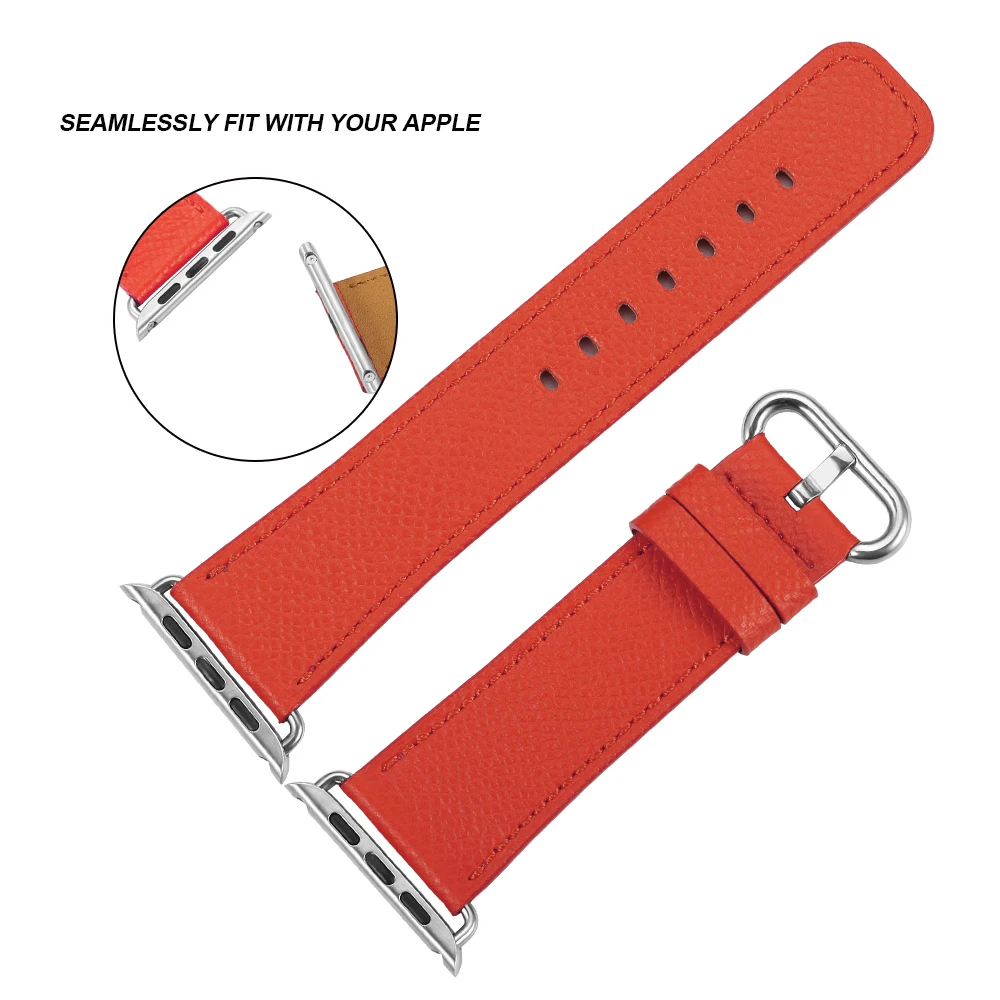 iStrap Genuine Leather Vintage Loop Strap for Apple Watch Band Iwatch 3/2/1 Replacement Bracelet