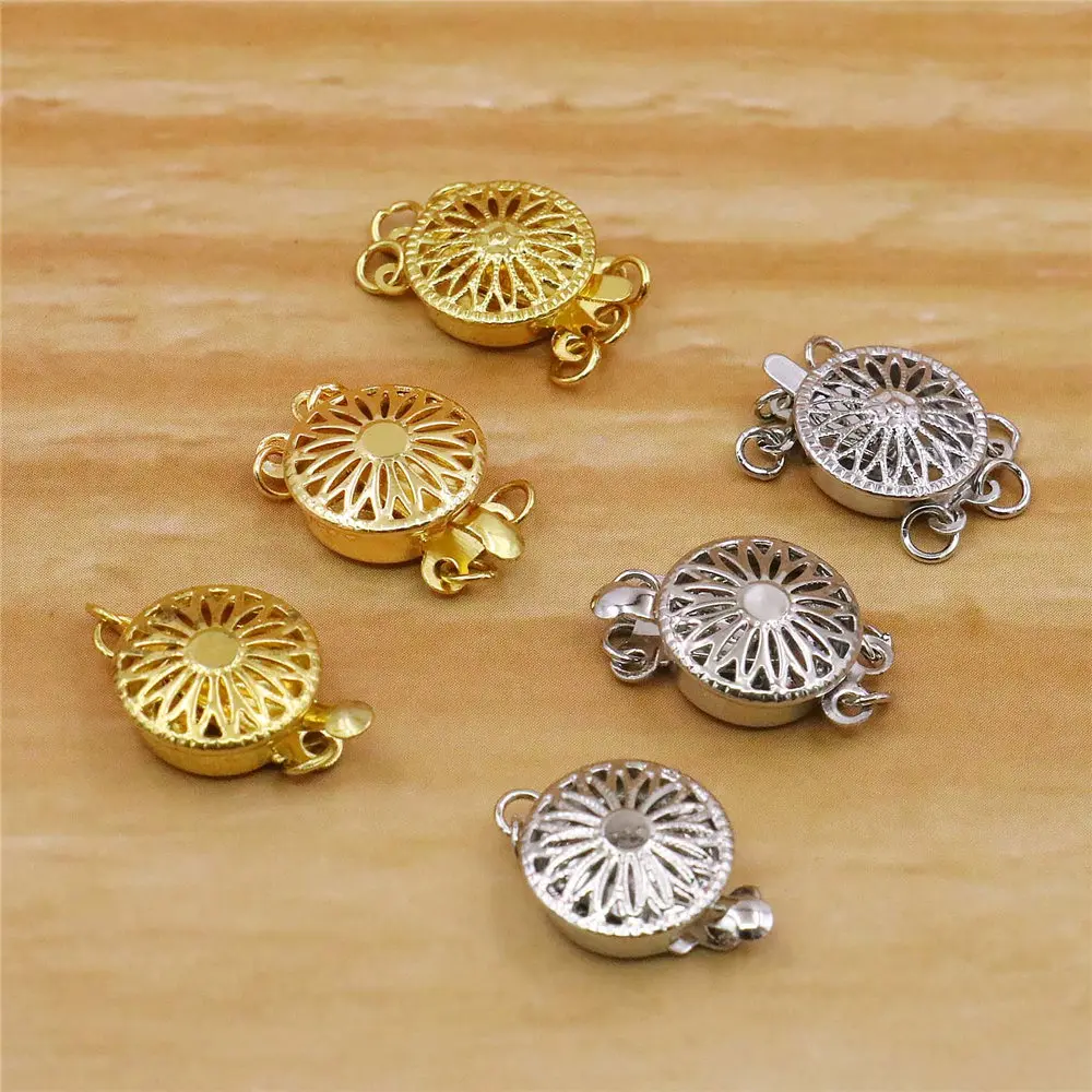 

5 шт., серебряные/позолоченные бусины на застежке