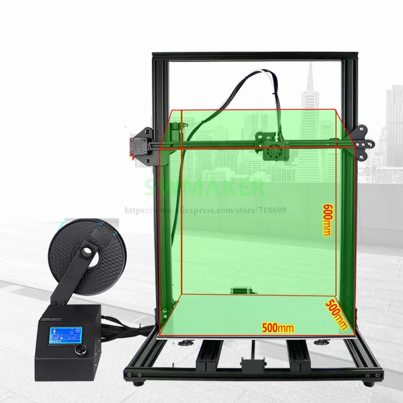 Creality CR-10 S5 3D Printer Black 500mm size Extrusion Metal Frame Kit 2020/2040 V-Slot mechanical kit | Компьютеры и офис