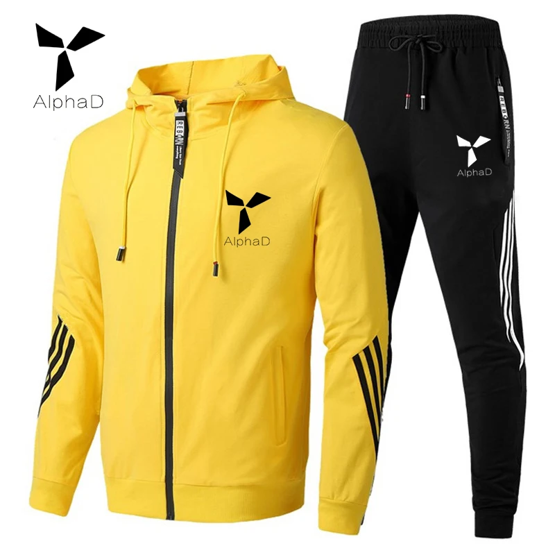 Мужской весенне-осенний спортивный костюм хлопковый комплект из 2 предметов