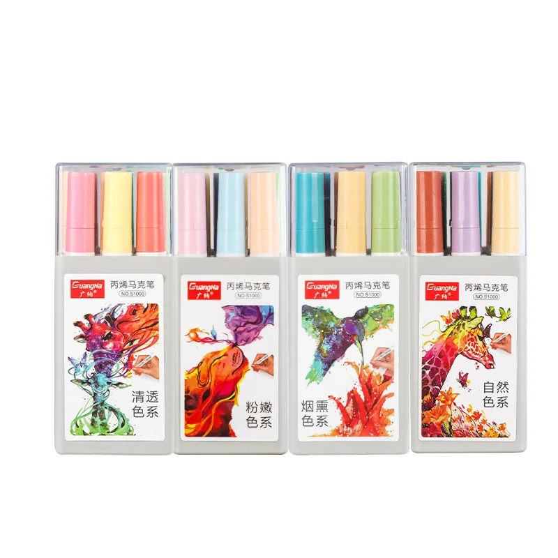 24 48 2 цвета мм Металлические цветные акриловые маркер с перманентной краской