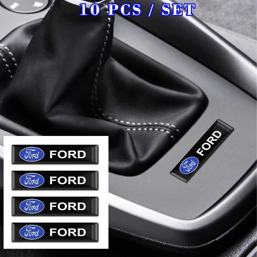 10PCS 3D Car Epoxy Resin Emblem Badge Sticker Auto Styling Decorative Decals For Ford Focus Mk2 Party Mk3 Ranger Mondeo Ecosport |